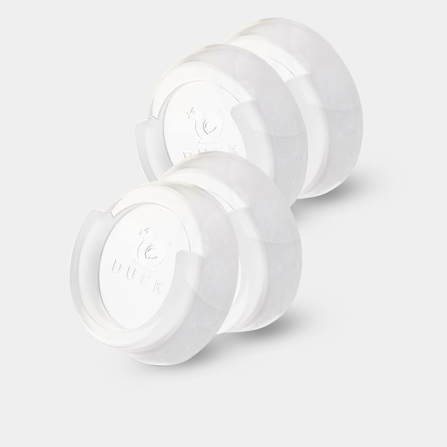 Ducki 2" Clear Self-Adhesive Baby Gate Bumpers (4 Pack) -  Durable & Reusable Guard Protectors